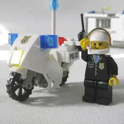 30 шт. городской полицейский мотоцикл из кубиков детские игрушки раннее образование составное здание блок улучшить руки-на способности для