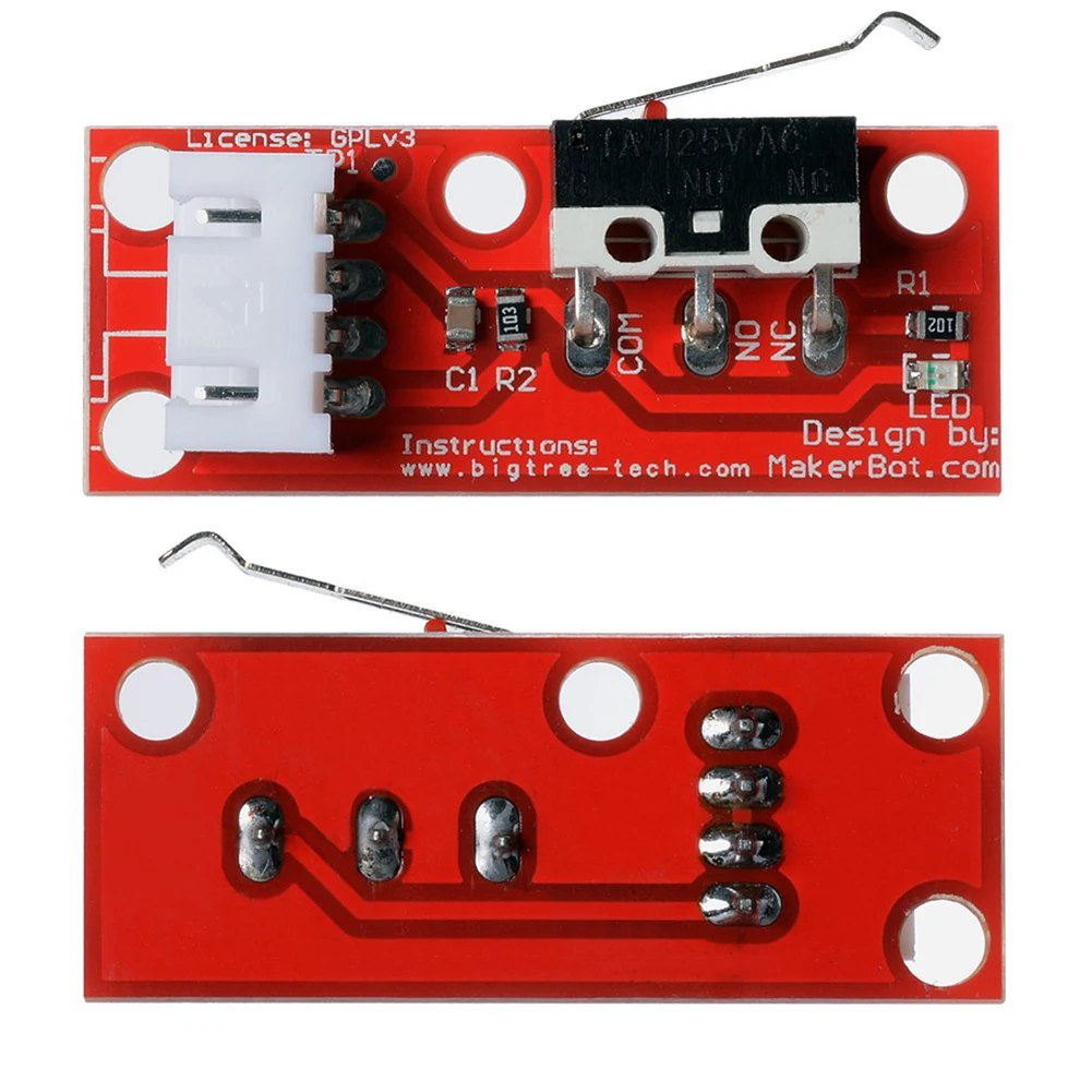 5x красный механический фиксатор переключателя с кабелем для 3D-принтеры Makerbot Prusa Менделя RepRap ЧПУ Arduino Mega 2560 1280