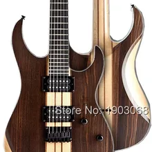 Стиль Высокое качество палисандр резной топ шеи через электрогитара, 6 струн шеи через фиксированный мост гитары