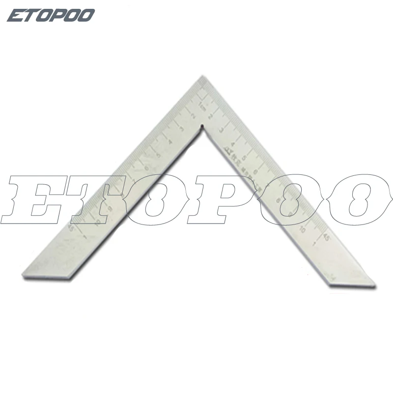 1Pcs stainless steel 45 degrees 90 degrees measuring ruler square angle