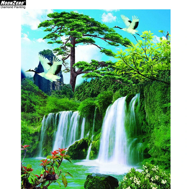 5D Diamond Painting Full Drill Embroidery Cross Stitch Kits Waterfall Home Decor