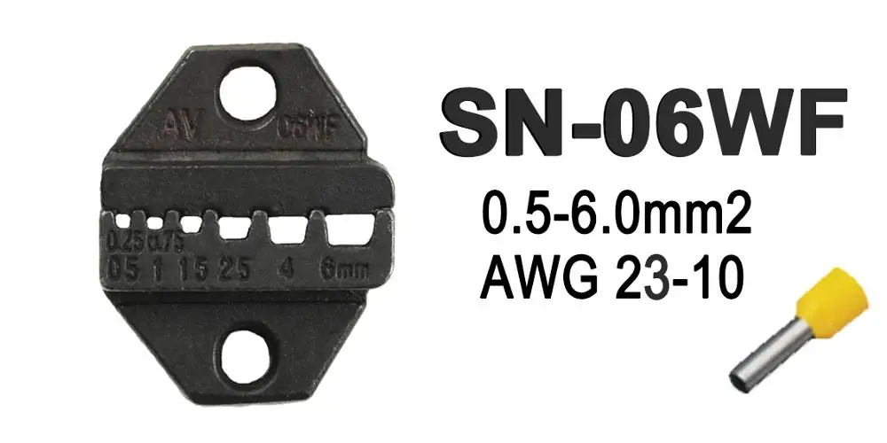Обжимные клещи челюсти(Челюсть ширина 6 мм/плоскогубцы 190 мм) для TAB 2,8 4,8 6,3/C3 XH2.54 3,96 2510 вилка весной SN-48B SN-28B SN-2 - Цвет: SN-06WF