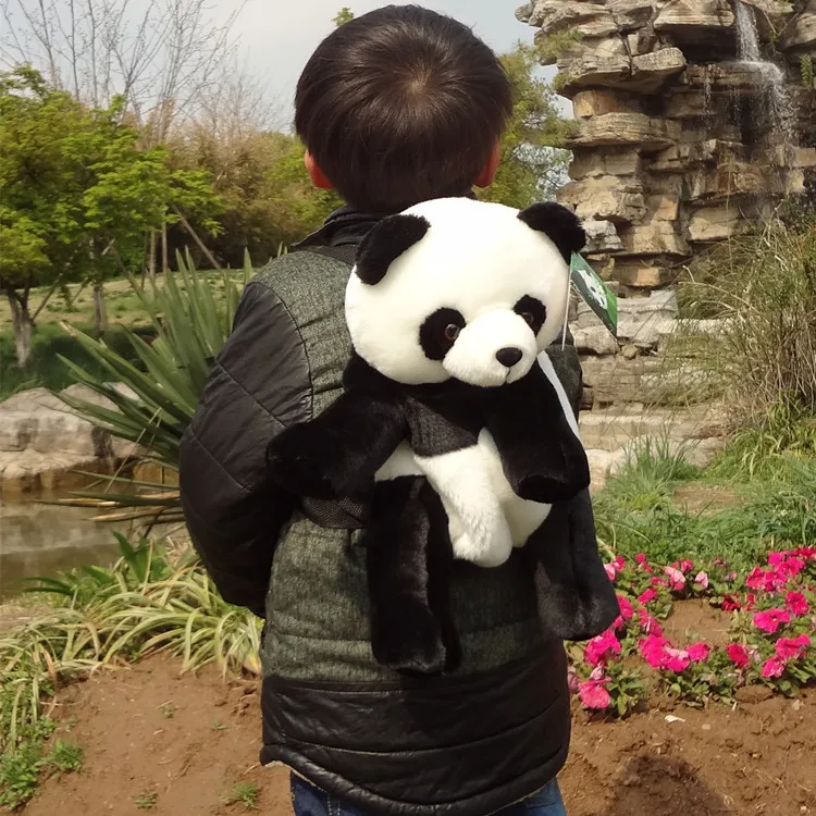 Милый мультфильм плюшевые игрушки Рюкзак Kawaii Panda мешок подарок детям большая емкость peluche panda плюшевый рюкзак игрушки Дети школьный