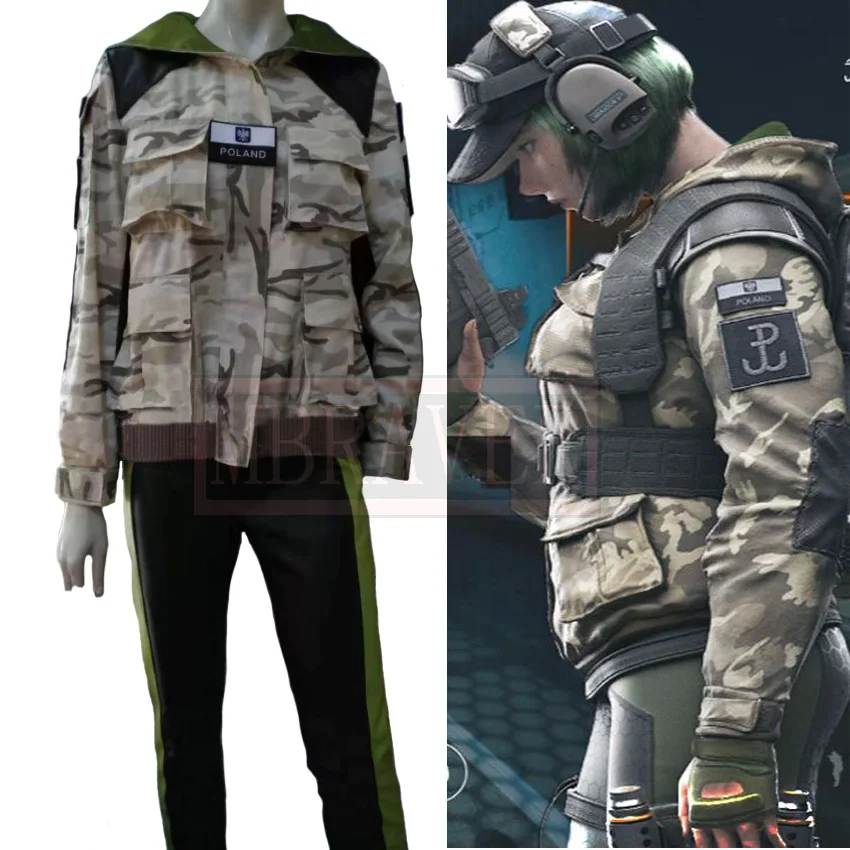 Костюм для косплея Tom Clancy's Rainbow Six Siege Elzbieta Bosak ELA Рождественская форма на Хэллоуин