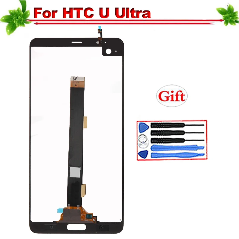 

100% Tested for HTC U ULtra LCD Display Touch Screen Digitizer Assembly Replacement for HTC U Ultra Display 5.7" Black