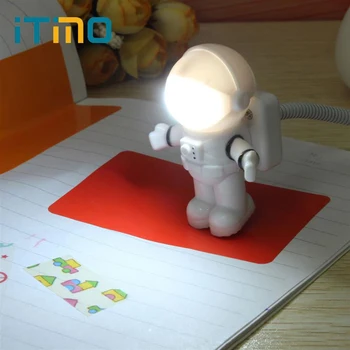 

Mini Reading Lamp USB Tube For Computer Laptop PC Notebook Pure White Portable Spaceman Astronaut LED Night Light Adjustable