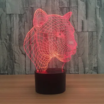 

Newest Style Bluetooth Speaker Music Player with Animal Leopard Shape 3D Stereo Vision Night Light Bedroom Bedside Nightlights