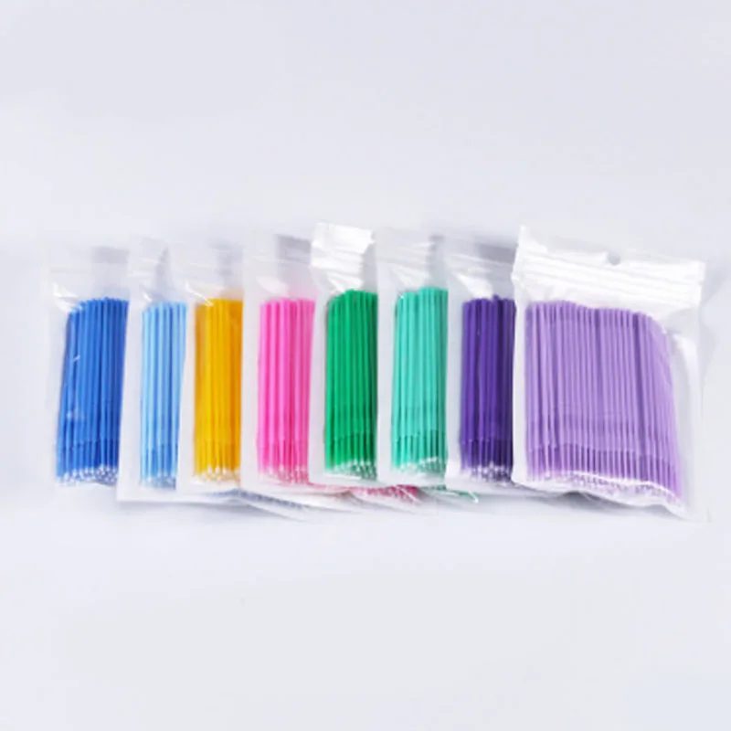100PCS semi permanent embroidery plastic bags durable cotton gestational cilia grafting eyelashes and removing swabs | Дом и сад