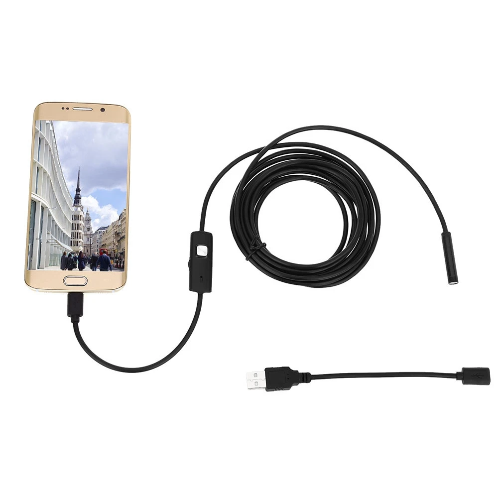 6 Светодиодов IP67 1 м 1.5 2 3.5 5 5.5 мм Эндоскопа USB Бороскоп Инспекции Камеры Автомобиля