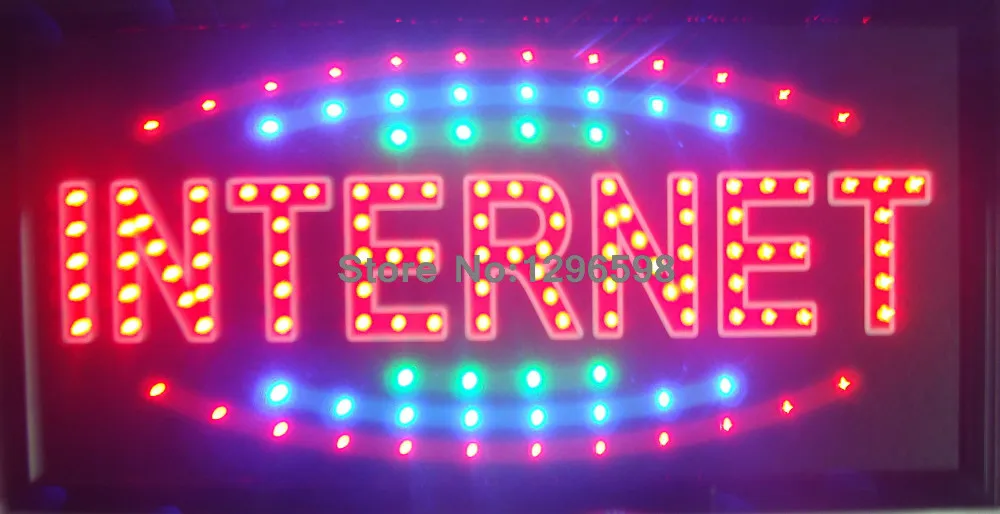 

Led- CHENXI интернет-светодиодная неоновая вывеска, 10x19 дюймов, для помещений, ультра яркая Беговая Интернет-бар, неоновая световая вывеска