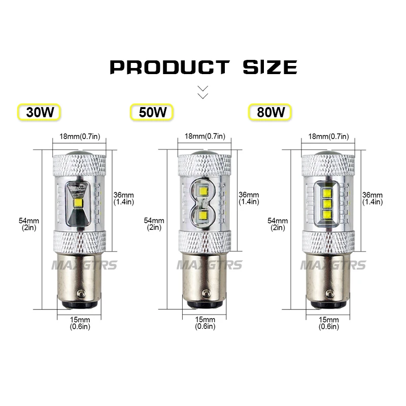 2x30 Вт 50 Вт 80 Вт S25 1157 BAY15D Cree чип светодиодный светильник лампа P21/5 Вт автомобильный обратный резервный светильник тормозной светильник Поворотная парковочная сигнальная лампа