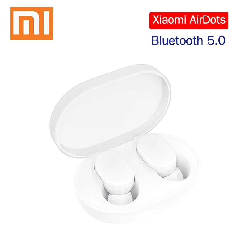 Xiaomi AirDots Bluetooth наушники TWS беспроводные наушники-вкладыши гарнитура с микрофоном и зарядной док-станцией Молодежная версия