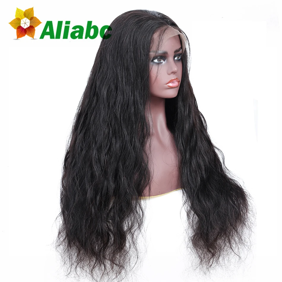 

Aliabc Lace Frontal Closure Body Wave 100% Human Hair Wigs For Black Women Malaysian Natural Color Non-Remy Hair Extensions
