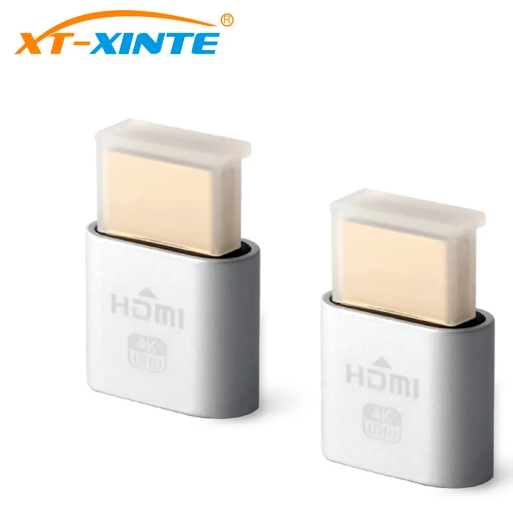 

2pcs VGA Virtual Display Adapter Dummy Plug HDMI 1.4 DDC EDID Headless Ghost Display Emulator 4K 1920x1080@60Hz Silver