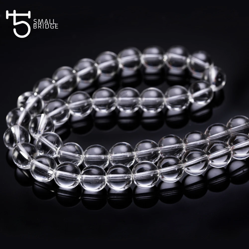 

4 6 8 10 12mm Clear Transparent Crystal Beads for making jewelry Diy Bracelet Glass round Spacer beads for needlework X704