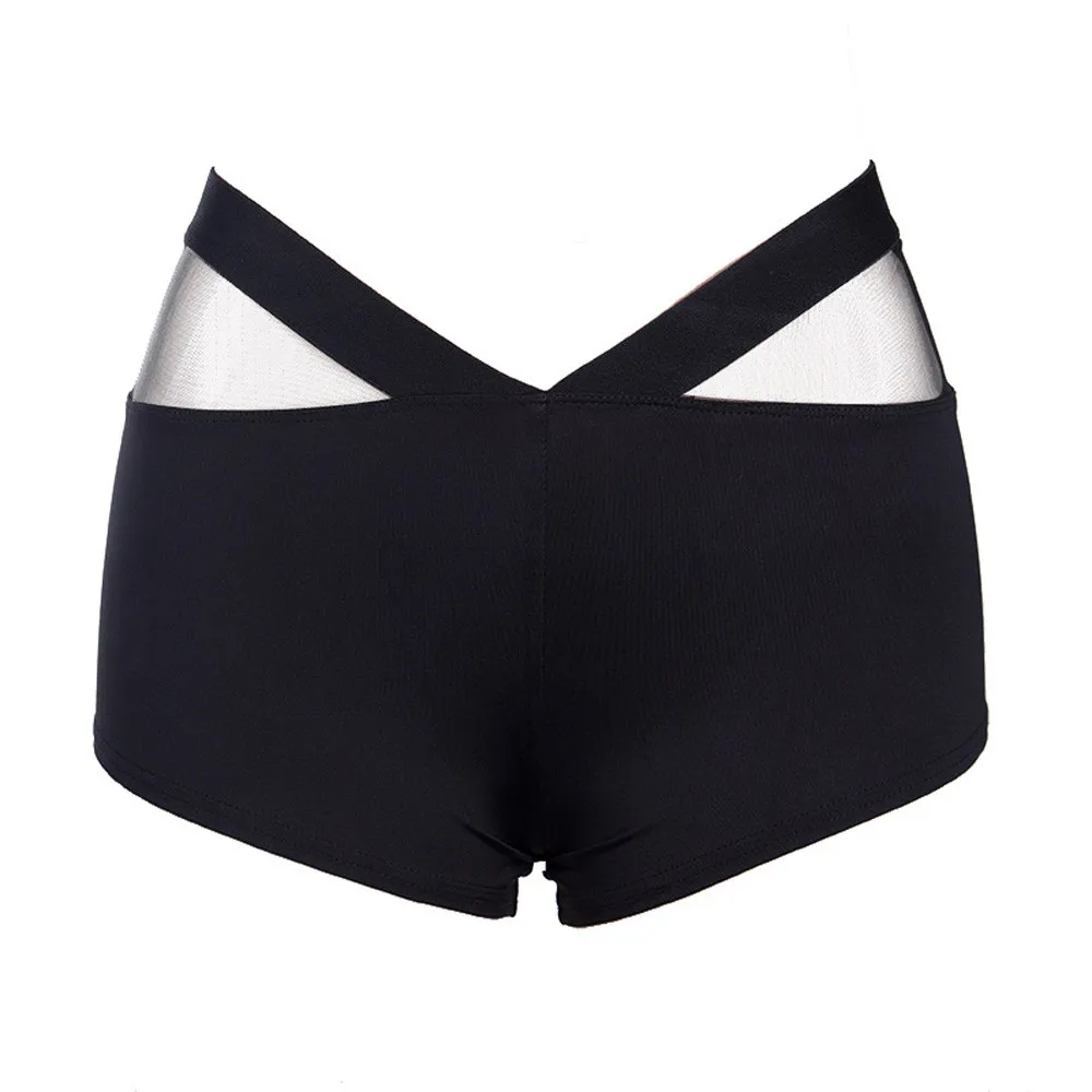 Women Sports Shorts Gym Workout Waistband Skinny Short Pants Women