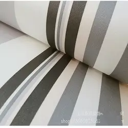 Современный simple черный белый и серый ткань в полоску обои для сидя комната спальня нет - плетеная ткань обои рулон