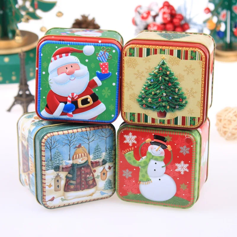 

Christmas Style Tin Box Bear series tin gift package HandMade biscuit box mooncake case Christmas gift box