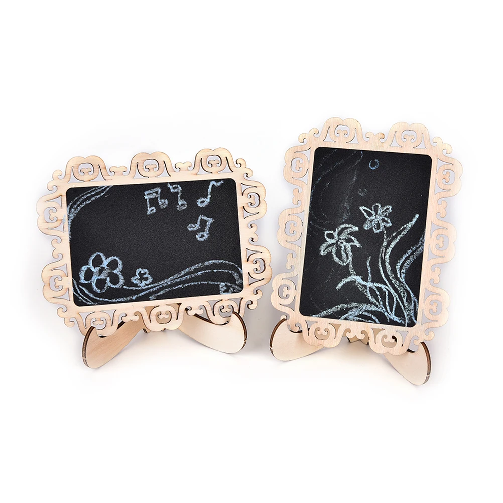 

1Pc Hollow style Vintage lace mini holders blackboard with stand DIY Writing Message Board gift office school supplies