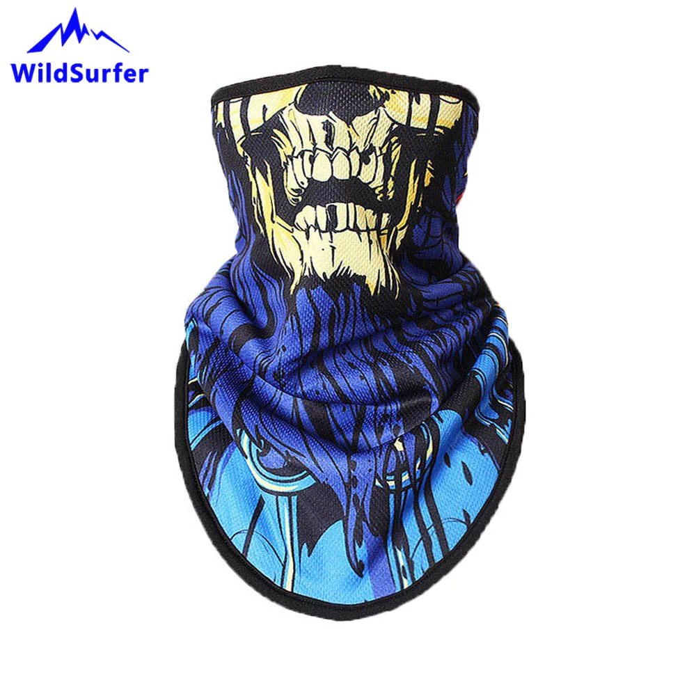 WildSurfer мужские лыжные нагрудники 3D принт Череп Сноуборд Маска Зимний теплый