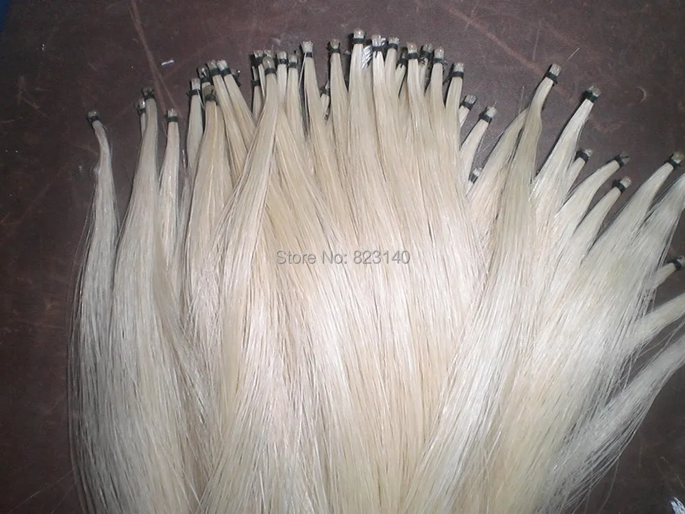

20 Hanks Best Quality Siberia White Stallion bow hair 30-31 inches, 5.5 grams each hank