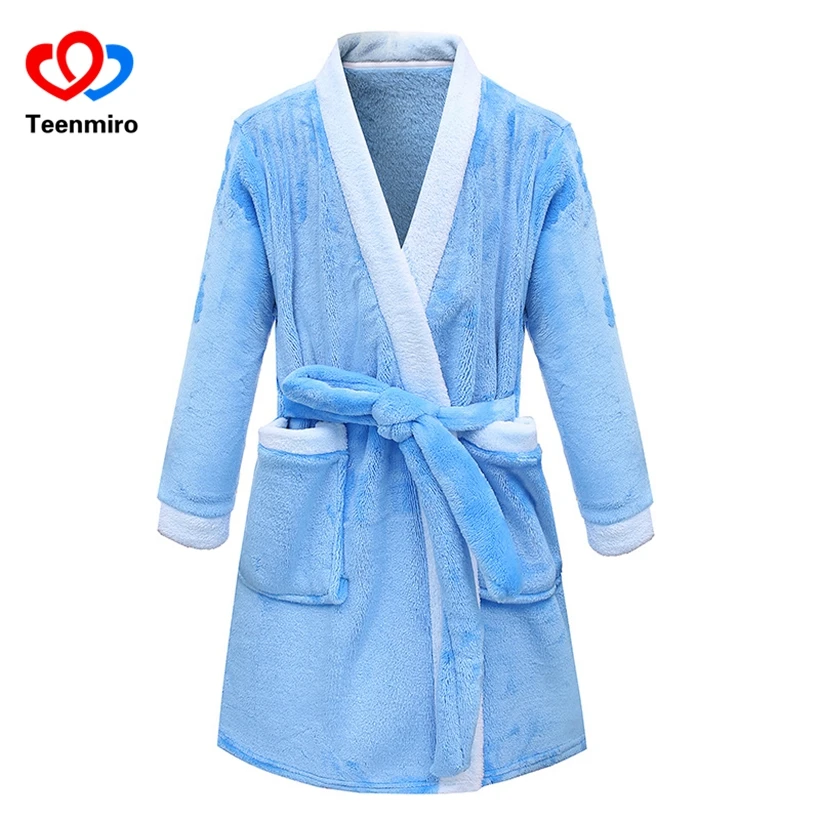 Children Bathrobes for Boys Velvet Sleepwear Baby Robes Pajamas for Girls Clothes Teens Striped Pijamas Kids Bath Robe Home Wear