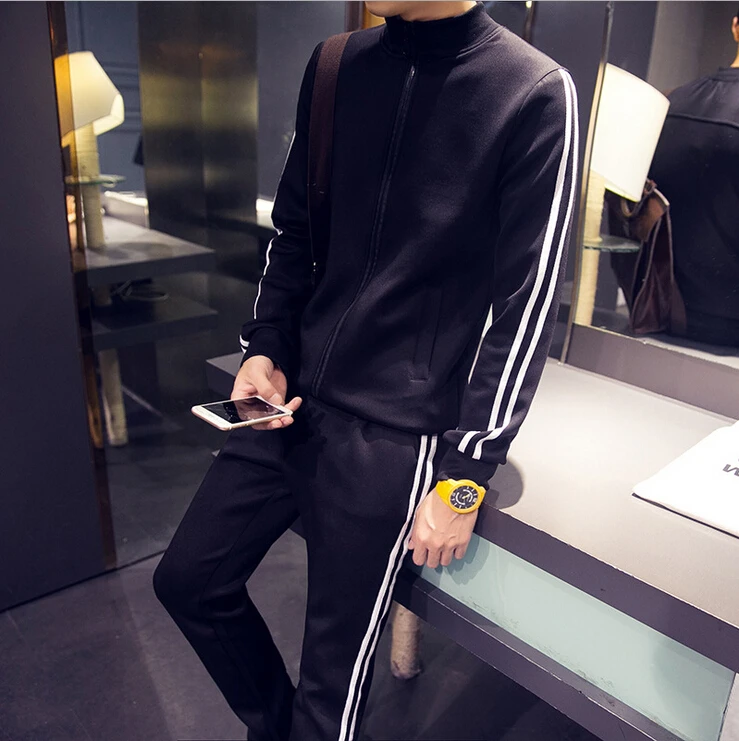 Street style men jacket Winter Sports Suit Knitted Tracksuit coat ...