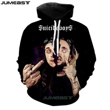 Бренд Jumeast для мужчин/женщин с 3D принтом$ uicideboy$ спортивный пуловер с длинным рукавом модные весенние толстовки