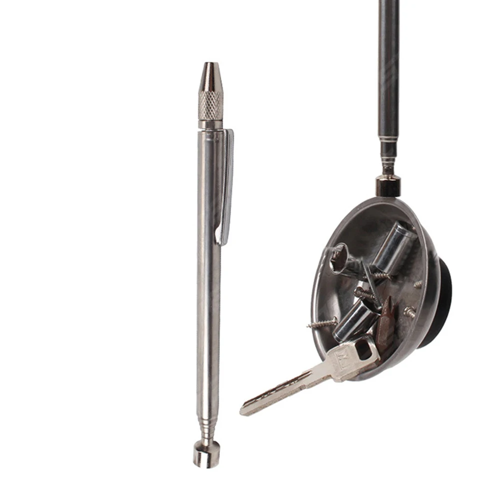 Stainless Steel Pickup Tool Telescopic Pickup Retractable Magnetic Tip With Scribing Needle New