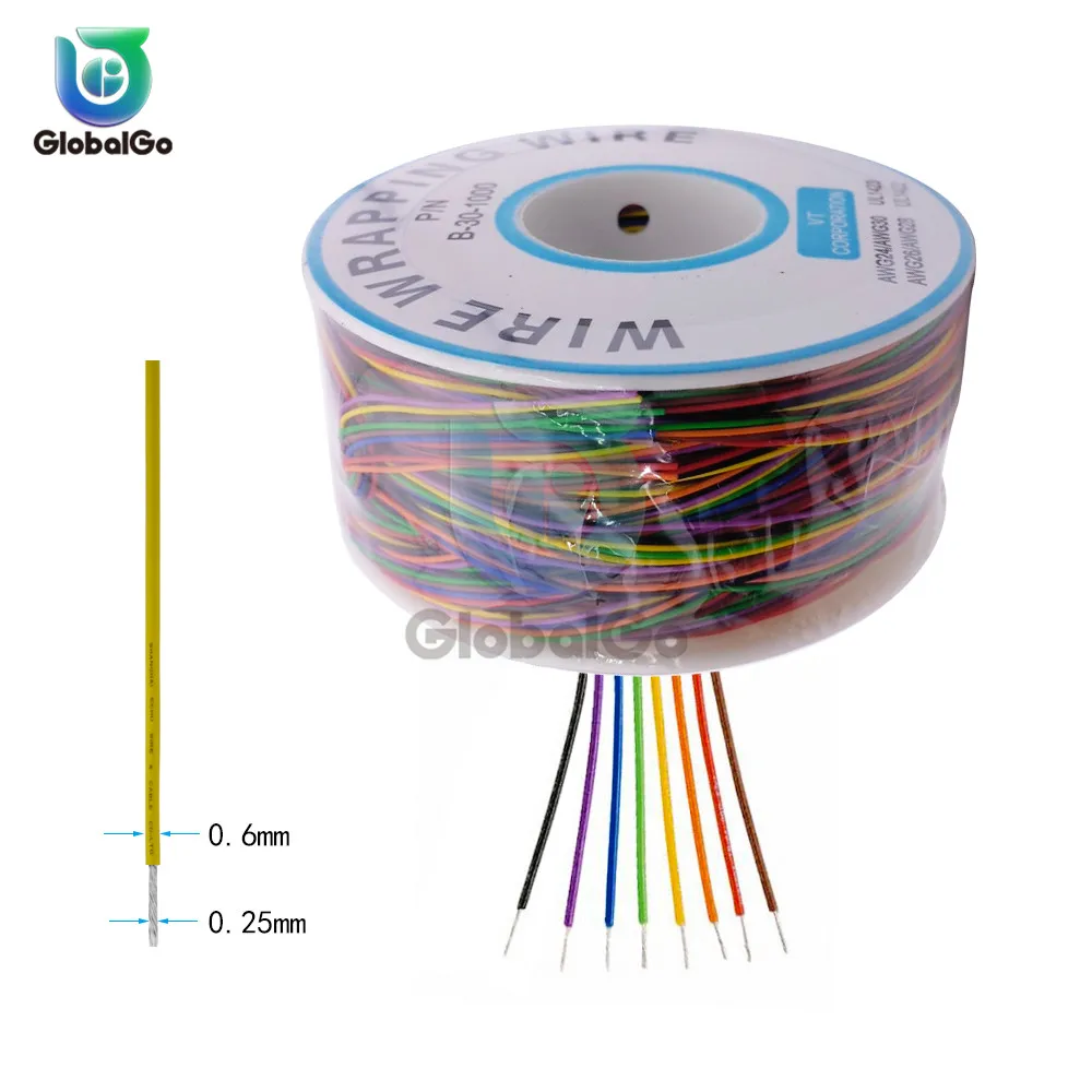 B 30 1000 UL1423 UL1422 Цветной 24AWG 26AWG 28AWG 30AWG провод обмоточный 0 25 мм Луженая Медь прочные