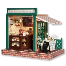 DIY кукольный дом Миниатюрный деревянная игрушка миниатюрный кукольный домик игрушечная мебель дома куклы игрушки 20(L) x19(Ш) x15(H) см Миниатюрная модель комплект подарок