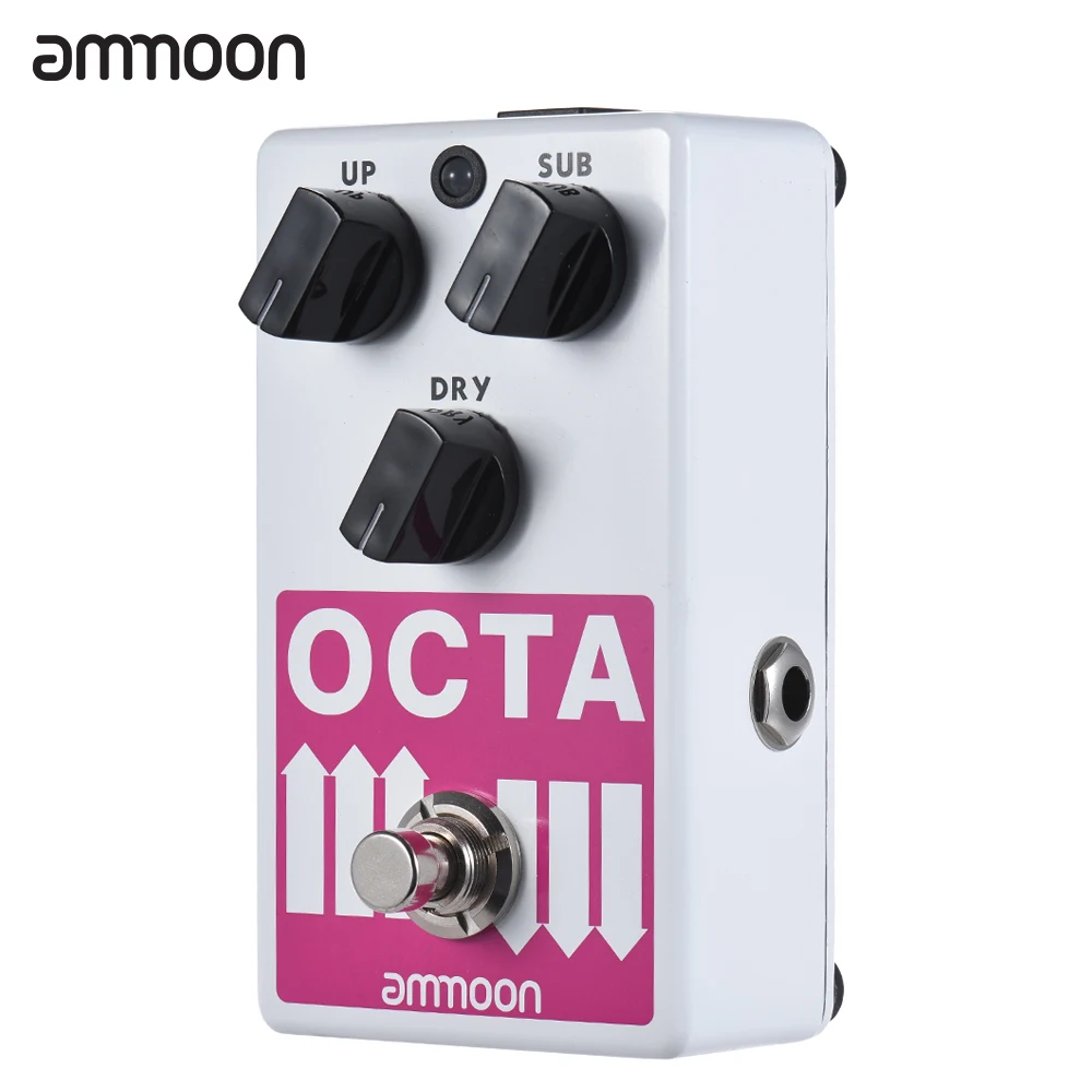 Новое поступление ammoon педаль эффектов для гитары 5 педаль эффектов классическое искажение/овердрайв/петлер/задержка педаль для гитары - Цвет: OCTA