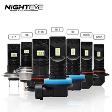 NOVSIGHT 2 шт. 1600LM H1 H11 H8 светодио дный автомобилей свет лампы 9005 HB3 9006 HB4 светодио дный H3 H7 H10 H16-EU DRL Туман лампы 6500 K дальнего света