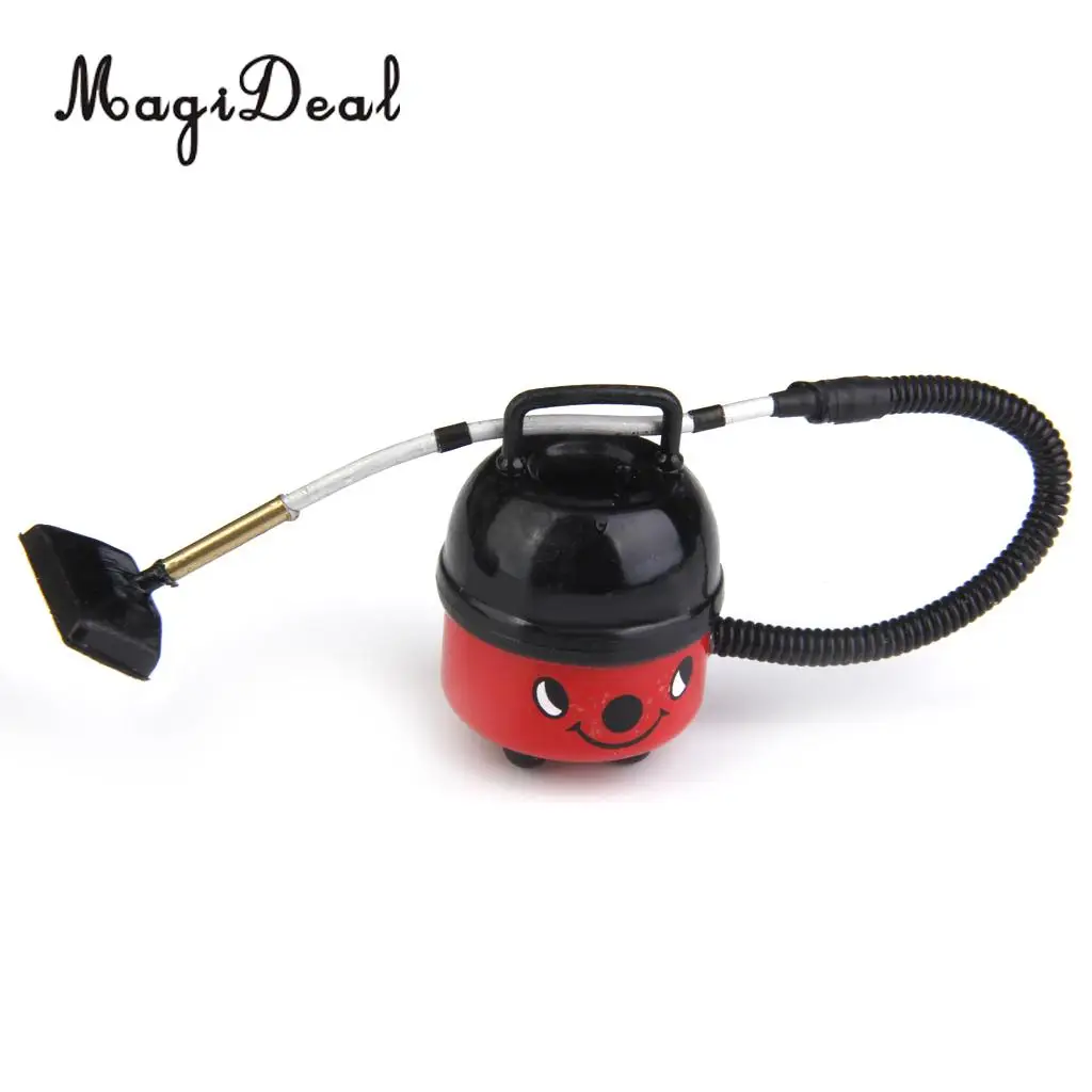 MagiDeal 1Pc Plastic Cute Vacuum Cleaner Dollhouse Miniature 1/12 for Bathroom Living Room Bedroom Kids Role Play Furniture Toy