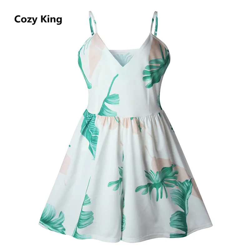 Cozy King jumpsuits for women 2018 hot new summer casual fashion loose popular printing bare shoulder sexy sling jumpsuit short Jumpsuits and Playsuits