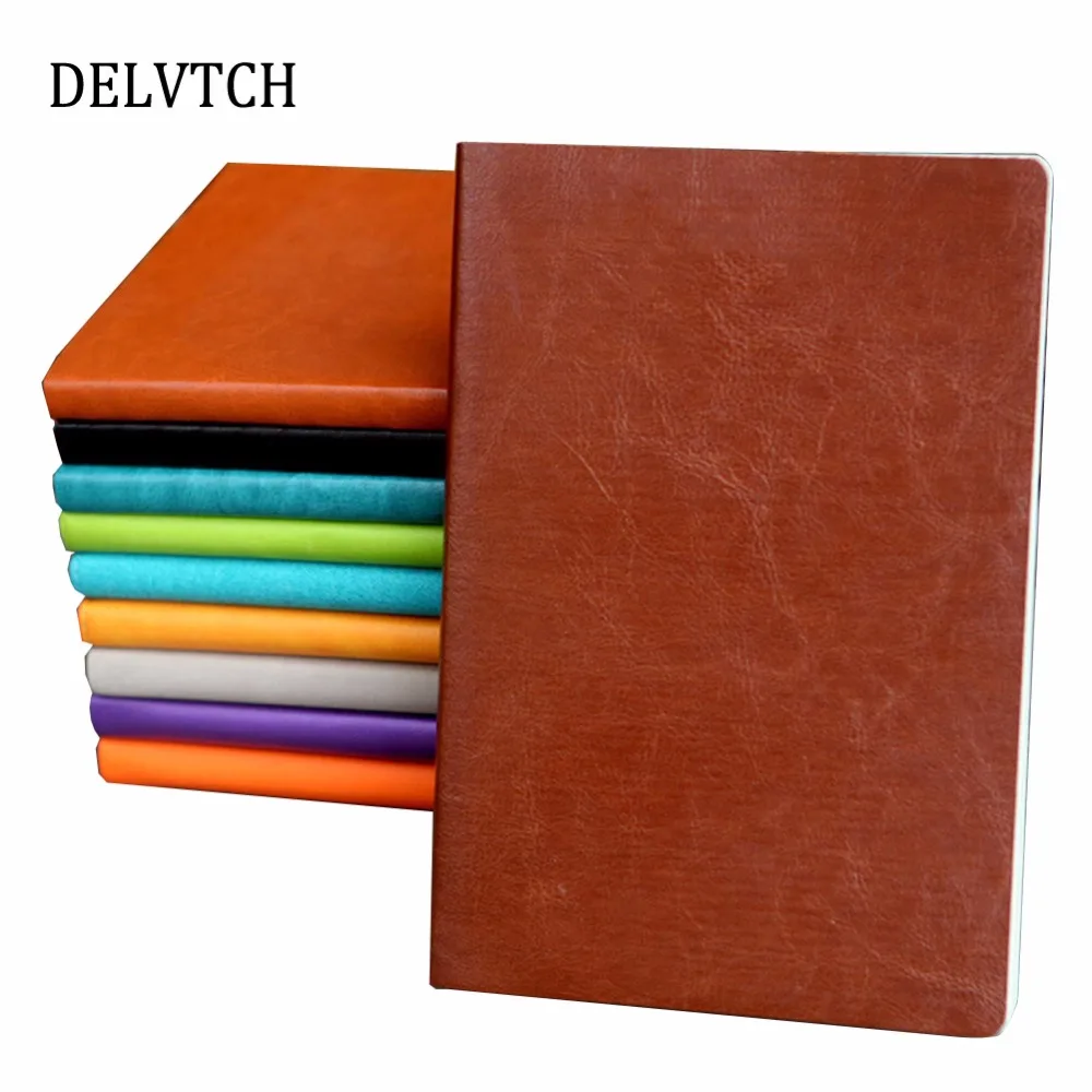 

DELVTCH Business Stationery 5colors Office Notebooks Diary Journal Sketchbook Refill Paper Creative trend PU Notebook Gift
