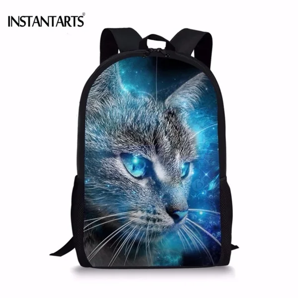INSTANTARTS Забавные 3D Животные Галактика/Вселенная кошка/котенок 3 шт. школьные сумки для подростков мальчиков девочек начальной школы студентов рюкзаки сумка - Цвет: H2323C