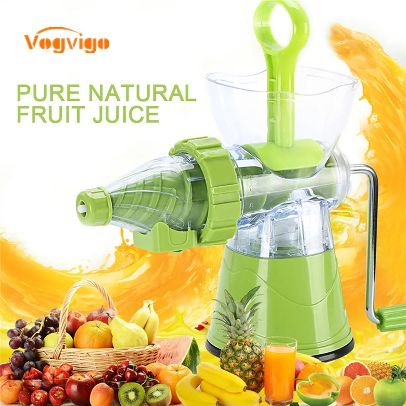 

VOGVIGO Plastic Hand-cranked Vegetables Juicer Fruit Juice Mixing Meat grinder Extractor Easy to Use Juicer Machine For Kitchen