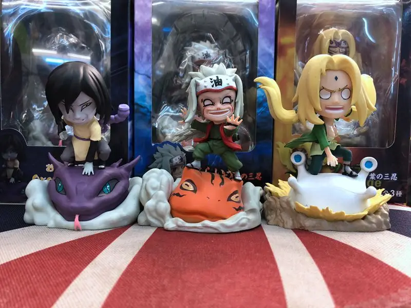 Аниме Naruto Shippuden Jiraiya & Tsunade Orochimaru с креплением в виде животных ПВХ Фигурки