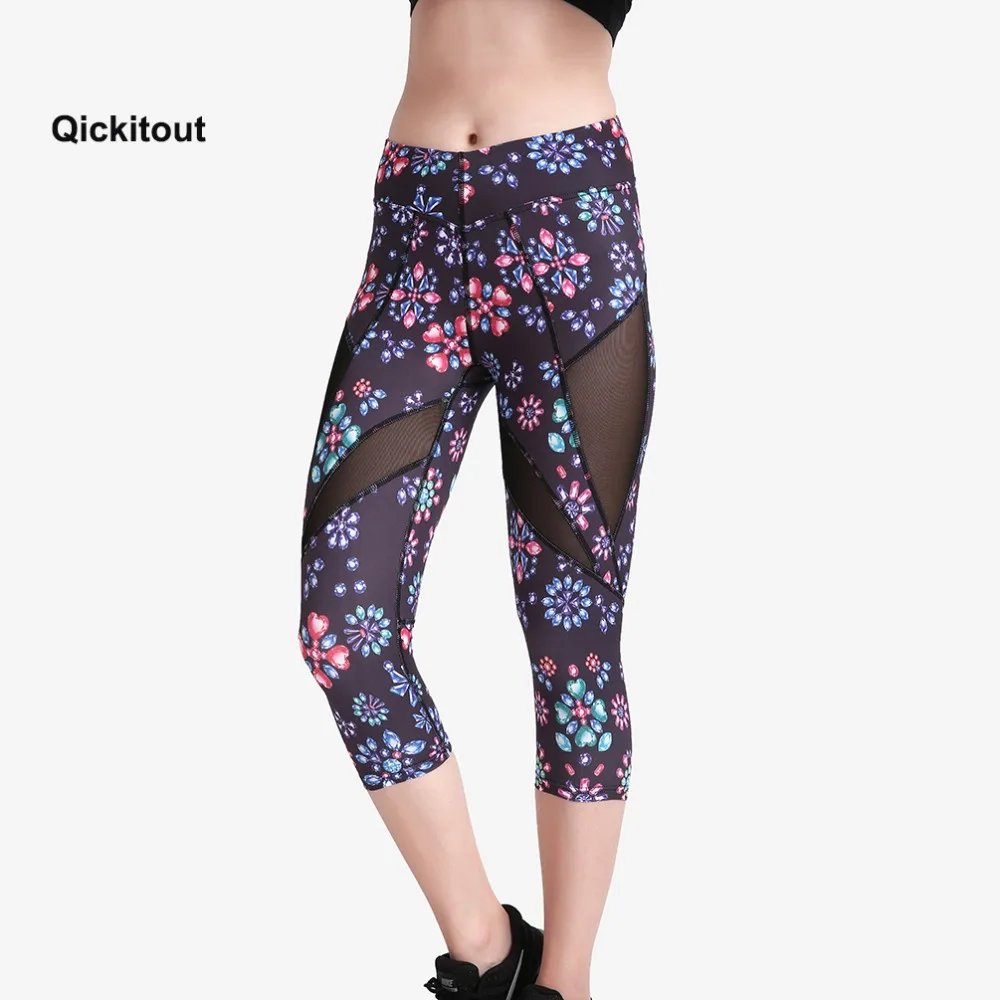 2018 Summer Women Fitness Leggings Stretch Slim Mesh