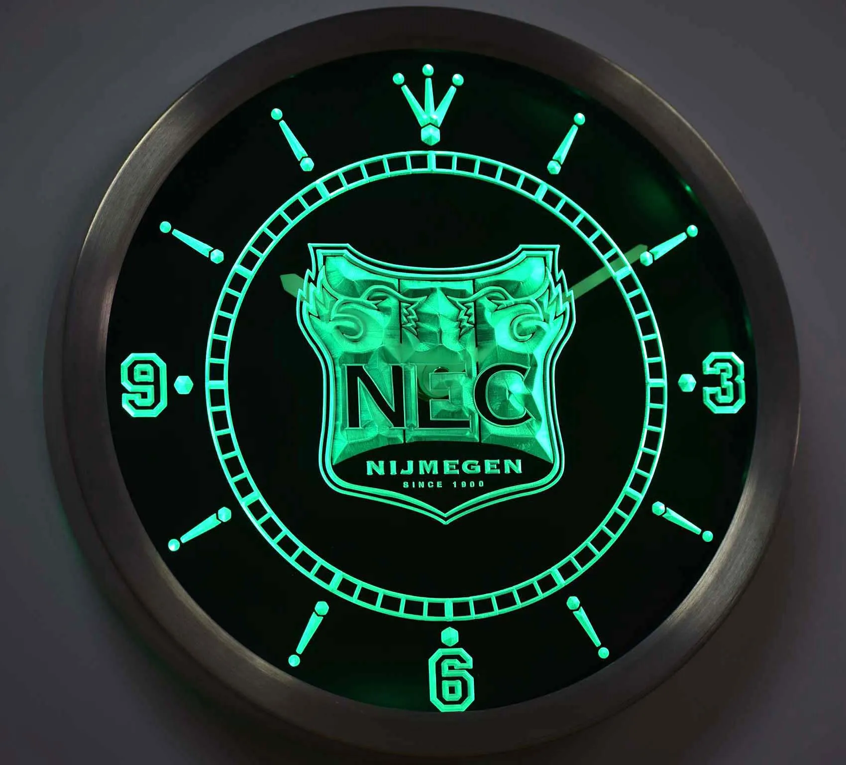 Nc1020 NEC Nijmegen Эредивизи футбол неоновый светильник светодиодный настенные часы|wall