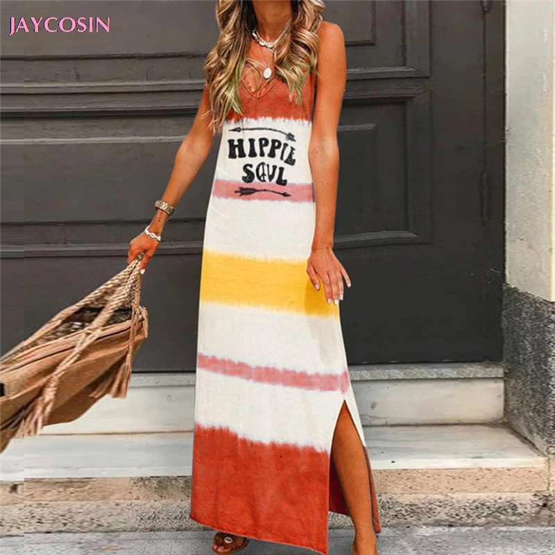 Сезонное платье JAYCOSIN 2019 модное женское длинное пляжное макси без рукавов с