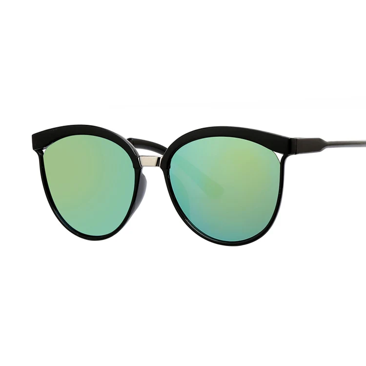 Черные солнцезащитные очки "кошачий глаз", женские брендовые дизайнерские ретро очки "кошачий глаз", Женская оправа, овальные очки, UV400, женские очки - Цвет линз: Золотой