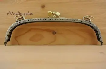 

bag purse frame metal frame sewing frame clasp 25 cm x 7cm anti brass Z53