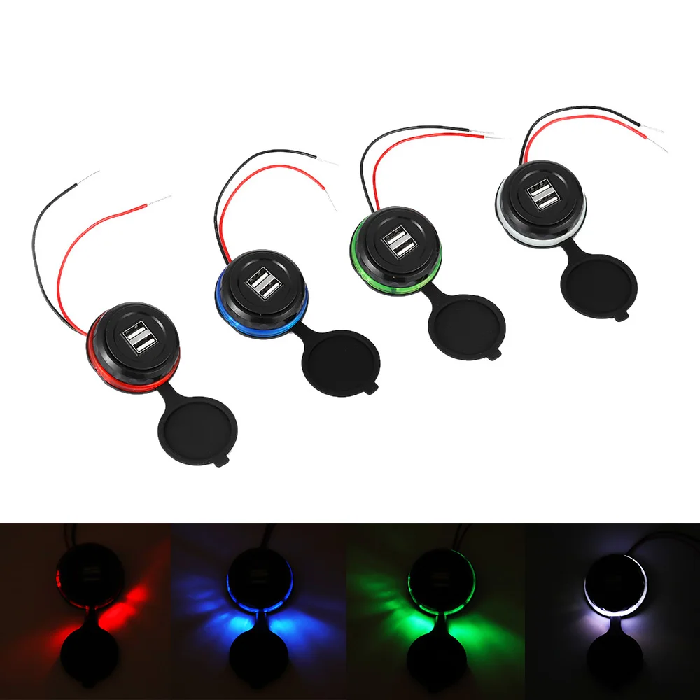 

Universal Car Charger Dual USB 3.1A 12/24V Power Adapter Waterproof Charger USB Socket Plug For Auto Motorcycle Bus