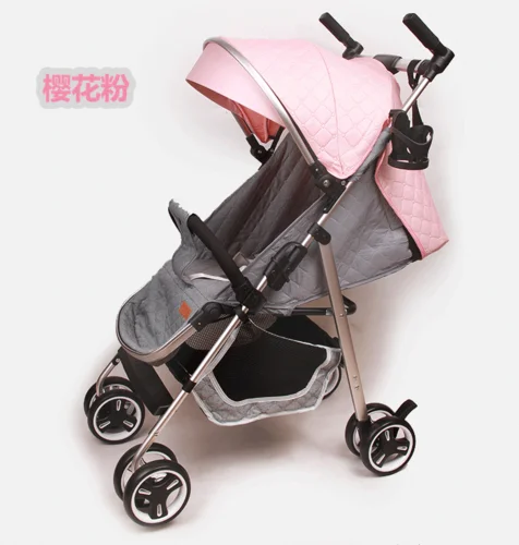 Легкий алюминиевый сплав тележка зонтик коляска может сидеть и лежать маленький портативный ребенок Carraiage от 0 до 4 лет - Цвет: pink