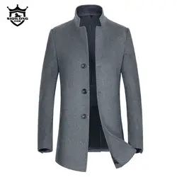 Осень-зима Шерстяное пальто Для мужчин Slim Fit Куртка Для мужчин s модная верхняя одежда мужской Смарт повседневные куртки пальто шерстяное