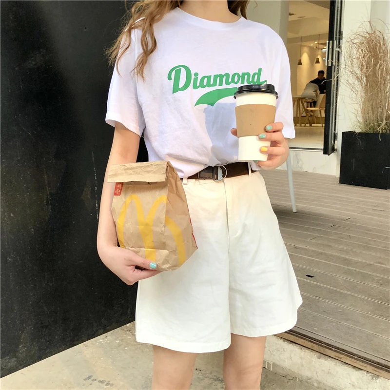 

Bermuda Shorts Summer Style Knee Length Office Lady Fashion Loose Shorts Women Mini Trousers with Pockets Casual