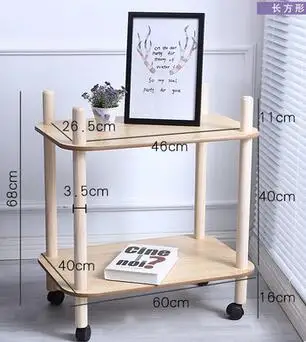 Online 580 390 345mm Mobile Mini Coffee Table Balcony Tea 68 60 40cm Living Room Coffee Table Sofa Side Tea Kitchen Storage Rack