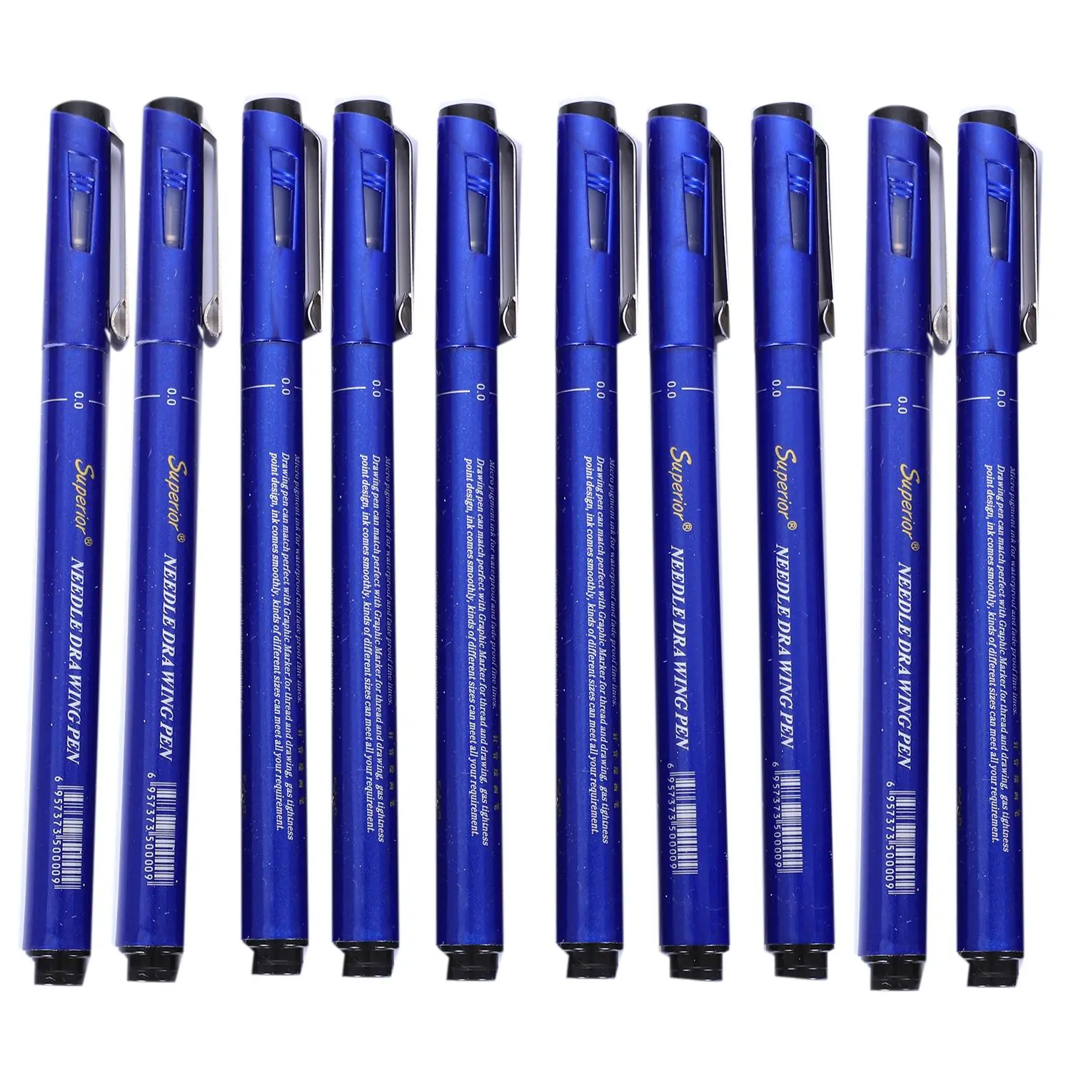 

Superior 10pcs/Lot Water Based Brush Markers Different Size Pigment Liner Triangular Fineliner Pens for Art Supplies Stationer